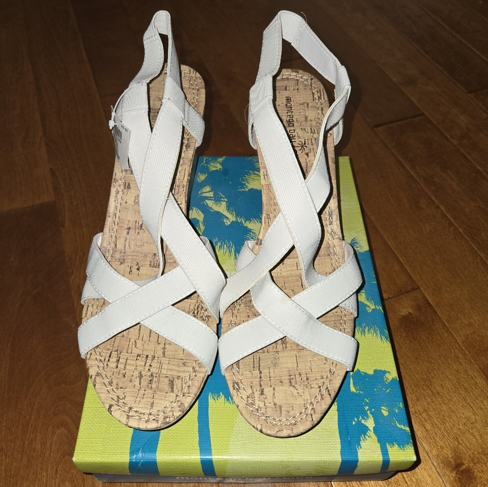White Strappy Wedge Sandal